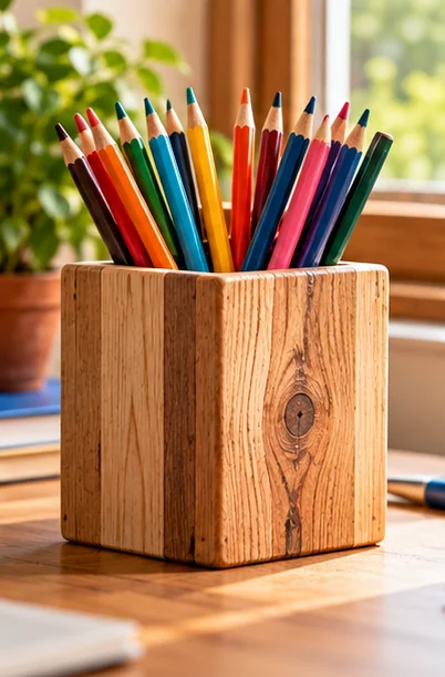 AI-generated illustration of pencil holder