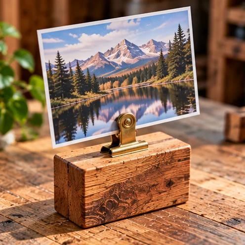 AI-generated illustration of a handmade photo holder